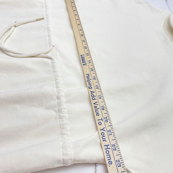 Varley Adelaine Pullover Ivory Sweatshirt Women's Small Oversized Cinched Waist - Picture 9 of 12
